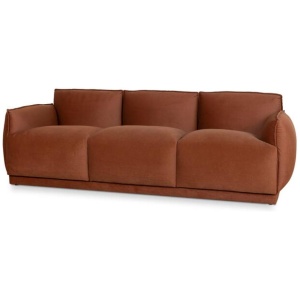 Josephine 3 Seater Sofa - Rustic Burnt Orange by Interior Secrets - AfterPay Available