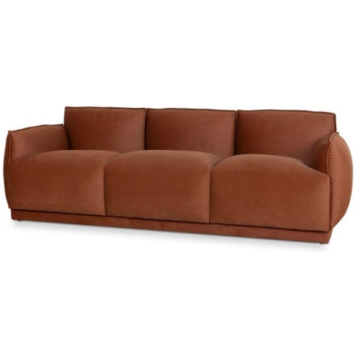 Josephine 3 Seater Sofa - Rustic Burnt Orange by Interior Secrets - AfterPay Available