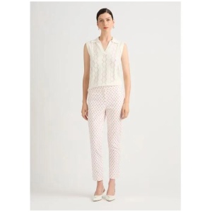 Kali Compact Cotton Cropped Slim Leg Pant