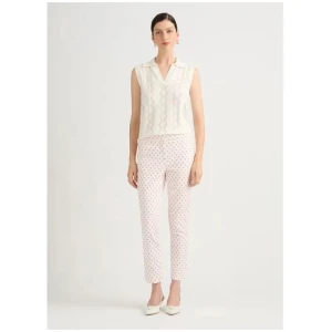 Kali Compact Cotton Cropped Slim Leg Pant