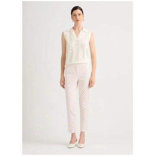 Kali Compact Cotton Cropped Slim Leg Pant