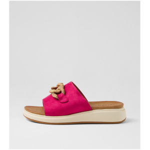 Laguna Quays Beach Lq Hot Pink Microsuede Hot Pink Sandals Womens Shoes Casual Sandals Flat Sandals