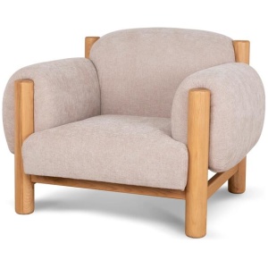 Luca Natural Armchair - Blush Linen by Interior Secrets - AfterPay Available