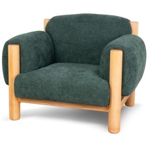 Luca Natural Armchair - Bush Green by Interior Secrets - AfterPay Available