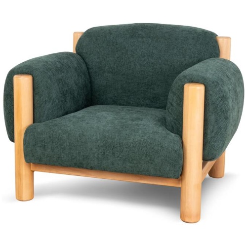 Luca Natural Armchair - Bush Green by Interior Secrets - AfterPay Available