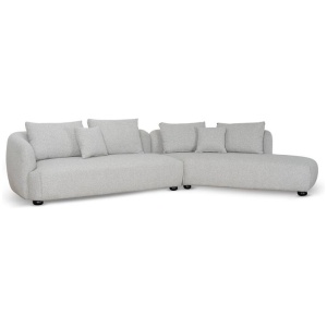 Marius 3 Seater Right Chaise Sofa - Clay Grey by Interior Secrets - AfterPay Available