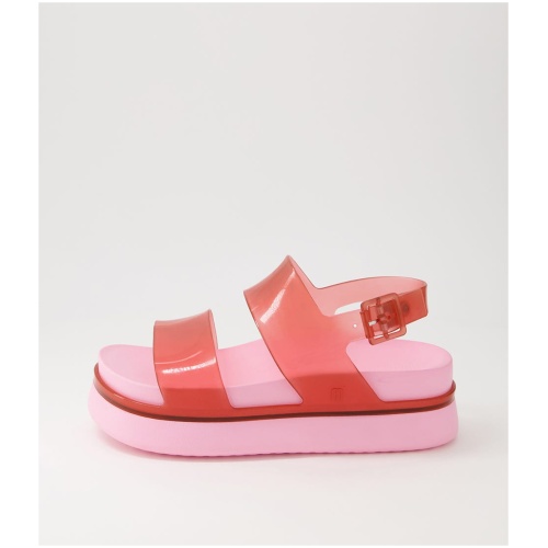Melissa Melissa Cosmic Sandal My Red Pink Pvc Red Pink Sandals Womens Shoes Casual Sandals Flat Sandals