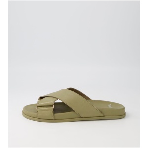 Mollini Hefti Mo Khaki Khaki Sole Leather Khaki Khaki Sole Sandals Womens Shoes Casual Sandals Flat Sandals
