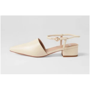 Mollini Thedusk Mo Cream Leather Cream Shoes Womens Shoes Casual Heeled Shoes