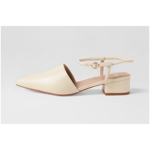 Mollini Thedusk Mo Cream Leather Cream Shoes Womens Shoes Casual Heeled Shoes