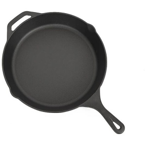 Non-stick Frying Pan Cast Iron Steak Skillet Round BBQ Grill Cookware 30cm