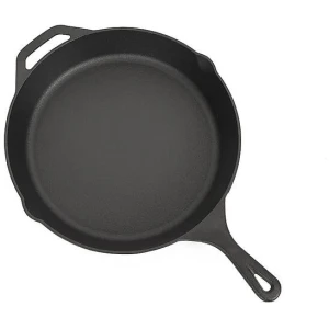 Non-stick Frying Pan Cast Iron Steak Skillet Round BBQ Grill Cookware 30cm
