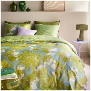 Oilily Melodi Green Cotton Floral Quilt Cover Set King