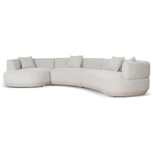 Roly Modular Left Chaise Sofa - Coral Natural Linen by Interior Secrets - AfterPay Available