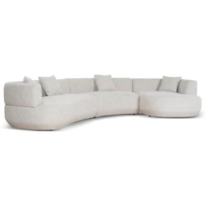 Roly Modular Right Chaise Sofa - Coral Natural Linen by Interior Secrets - AfterPay Available