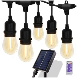 Solar Power 15 LED 18.2M Festoon String Lights Wedding Party WaterProof