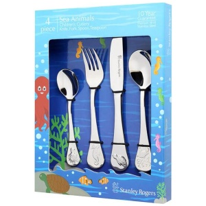 Stainless Steel 4 Piece Children's Cutlery Set Dinosaurs by Stanley Rogers