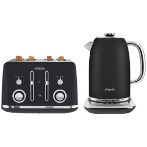Sunbeam Black KE2800K Kettle & TA2740K Toaster Bundle