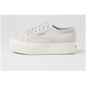 Superga 2790 Platform S9 Grey Silver Canvas Grey Silver Sneakers Womens Shoes Casual Casual Sneakers