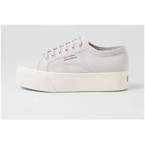 Superga 2790 Platform S9 Grey Silver Canvas Grey Silver Sneakers Womens Shoes Casual Casual Sneakers