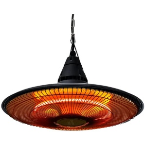 THERMOMATE 1500W Hanging Electric Outdoor Patio Heater, Radiant Carbon Fiber Element, with Remote Control