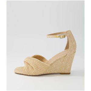 Top End Kotio To Ivory Syn Raffia Ivory Sandals Womens Shoes Casual Heeled Sandals