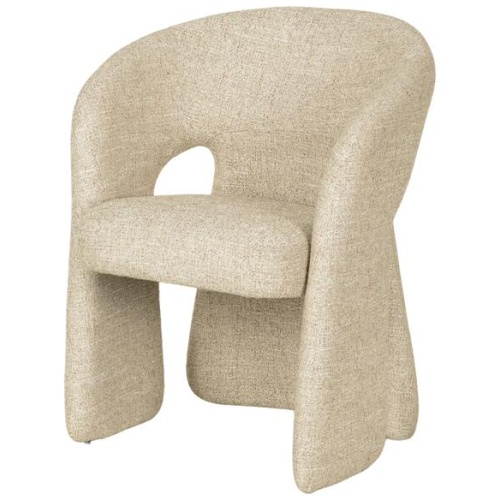 Undine Fabric Dining Chair - Pale Beige by Interior Secrets - AfterPay Available