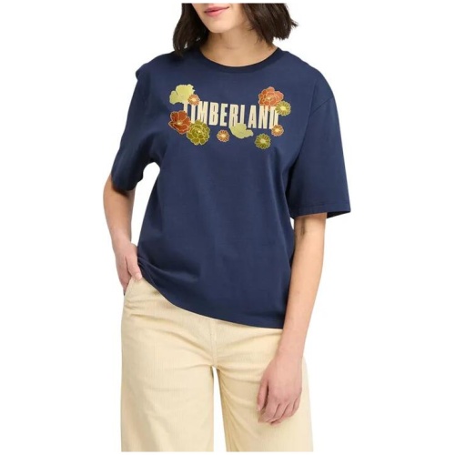 Women's Front Graphic Short Sleeve T-Shirt Navy