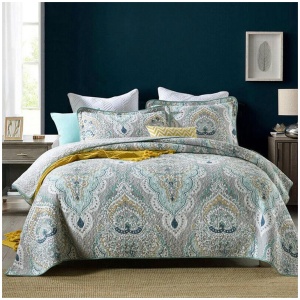 100% Cotton Cover Lightly Quilted Coverlet Set Regency Taupe Queen