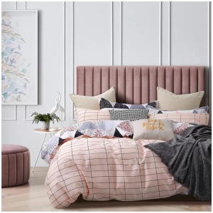 100% Cotton Reversible Quilt Cover Set - Annie - Queen Size