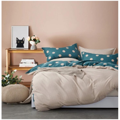 100% Cotton Reversible Quilt Cover Set - Hugo - Queen Size