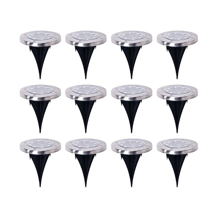 12x Solar Powered LED Buried Inground Recessed Light Garden Outdoor Deck Path