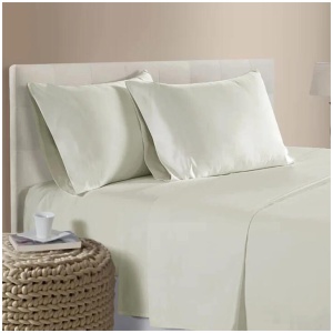 400TC Bamboo Cotton Sheet Set Ivory Queen