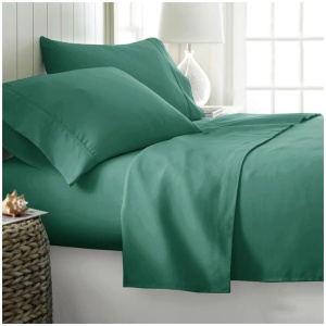 400TC Cotton Sateen Sheet Set King Teal
