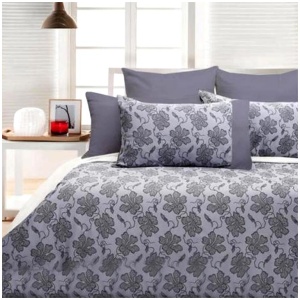 Accessorize Cranbrook Lilac Quilt Cover Set Black KING