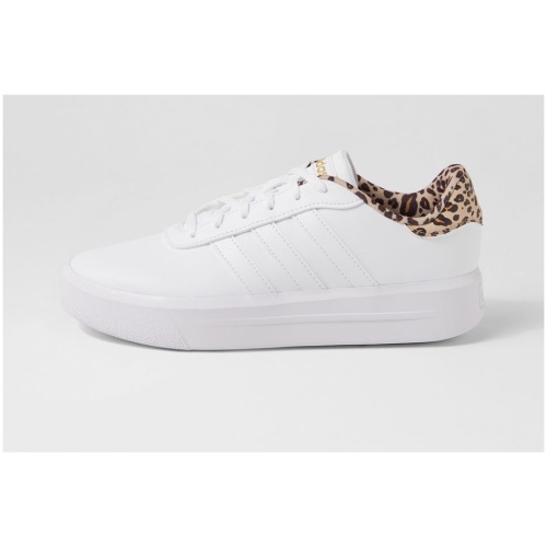 Adidas Court Platform W Ad White Beige Smooth White Beige Sneakers Womens Shoes Casual Casual Sneakers