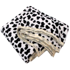 Animal Skin Pattern Soft Flannel Plush Single Size Blanket / Large Throw Rug 150 x 200cm Dalmatian