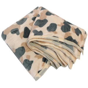 Animal Skin Pattern Soft Flannel Plush Single Size Blanket / Large Throw Rug 150 x 200cm Jaguar