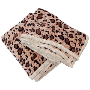 Animal Skin Pattern Soft Flannel Plush Single Size Blanket / Large Throw Rug 150 x 200cm Leopard