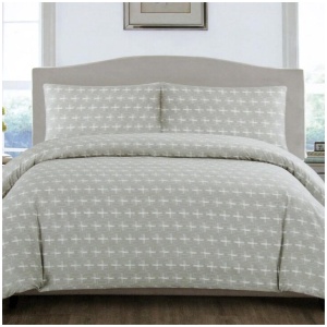 Artex Silver Crosses Quilt Cover Set Queen