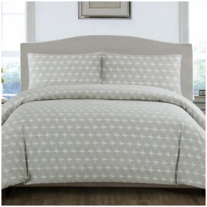 Artex Silver Crosses Quilt Cover Set Queen