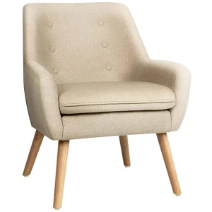 Artiss Armchair Linen Fabric Anne Beige