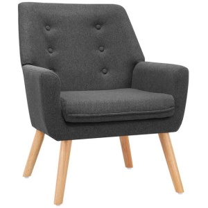 Artiss Armchair Linen Fabric Anne Charcoal