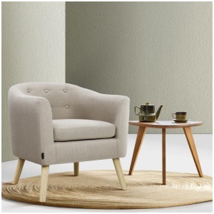 Artiss Armchair Tub Chair Beige Adora