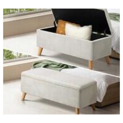 Bassel Storage Ottoman Neutral