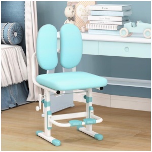 CostwayHeight-adjustable Ergonomic Kids Desk Chair Children Study Chair-Blue