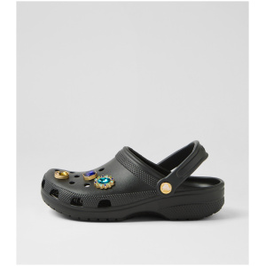 Crocs 210733 Classic Jewel Cc Black Croslite Black Shoes Womens Shoes Casual Flat Shoes