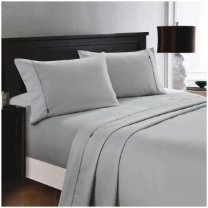 Deluxe Linen 1200TC Cotton Rich Sheet Set Natural King Single