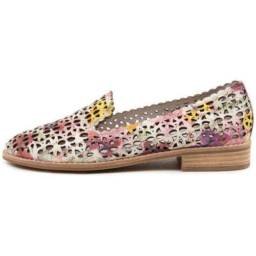 Django & Juliette Ayvler Dj White Multi Leather White Multi Shoes Womens Shoes Casual Flat Shoes