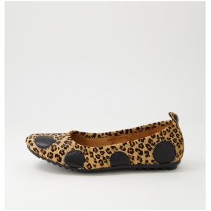 Django & Juliette Bunbury Dj Leopard Black Pony Leather Leopard Black Shoes Womens Shoes Casual Flat Shoes